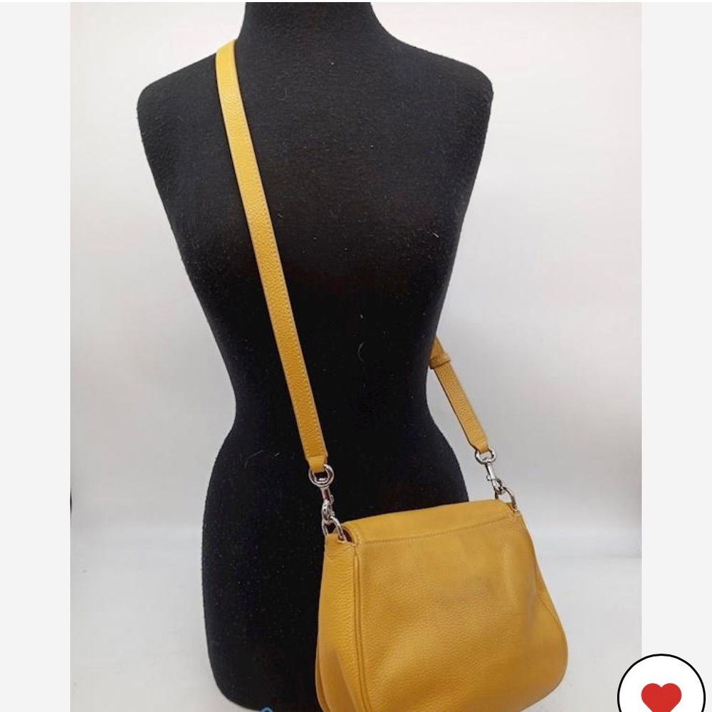 Authentic Marc Jacobs New York Small Golden Rod Leather Crossbody Handbag Purse - Picture 2 of 6